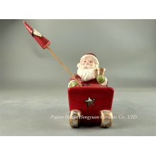 LED Lighted Ceramic Crafts for Christams, Santa Claus for Christmas Decoration